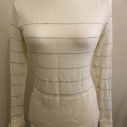 NIKE Golf Wool Cream Sweater Gray Stripes Women’s Size S(4-6)