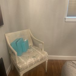 Vintage Chair Custom Fabric On Wheel 