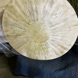 2 Piece Circle Wood Table