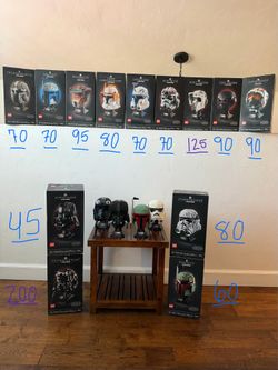 Lego Star Wars helmet collection 9 New 4 Used