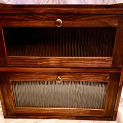 2 Tier Wooden Bread Box