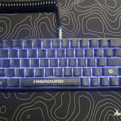 Higround Trailhead 65% Mechanical Keyboard (BLACKICE) + Coiled Aviator Cable - TTC Linear, RGB, Hot-Swap