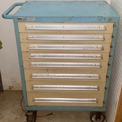 Stanley Vidmar 8-Drawer Rolling  Tool Box Storage Cabinet 30"W x21-1/2"D x 44-1/4” H /