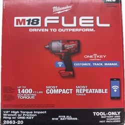 Milwaukee M18 Fuel 1/2" High Torque Impact Wrench w/ Friction Ring w/ ONE-KEY