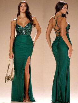 Elegant Green Sequin Dress