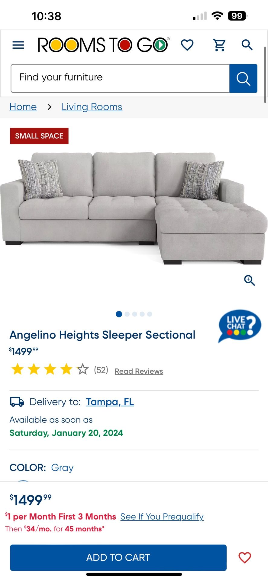 Angelino heights 2024 sleeper sectional