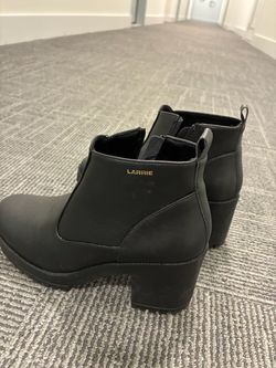 Larrie Black Heeled Ankle Boots