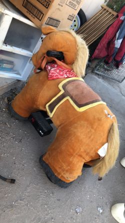 Kids motorcycle horse