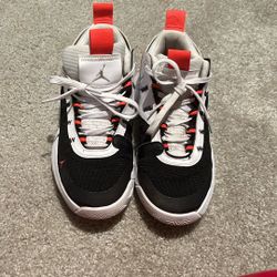 Cool Jordan Lace Sneakers Black/white/orange