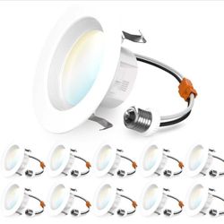 4 Inch Dimmable Retrofit LED Recessed LED Lighting 10 Pack