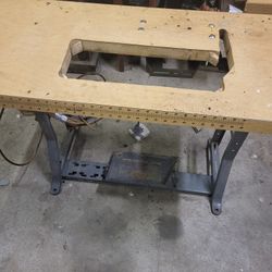 2 Vintage Industrial Sewing Machine Tables