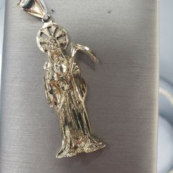 14k Yg  Rope Chain Pendent