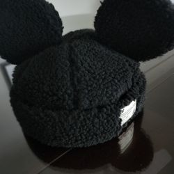 New Tokyo Disneyland Resort Black Sherpa Mickey Mouse Ears Cap Beanie