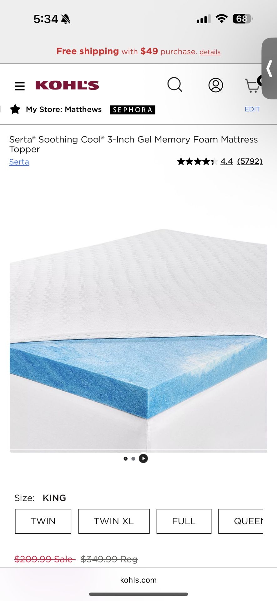 King Mattress Topper