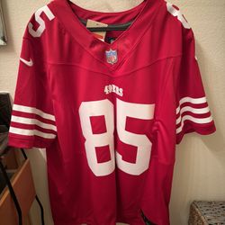 SAN FRANCISCO 49ERS GEORGE KITTLE NIKE ALTERNATE VAPOR F.U.S.E RED LIMITED PLAYER JERSEY