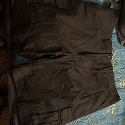 Black cargo shorts