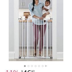 Metal Walk Through Safety Gate... Color White