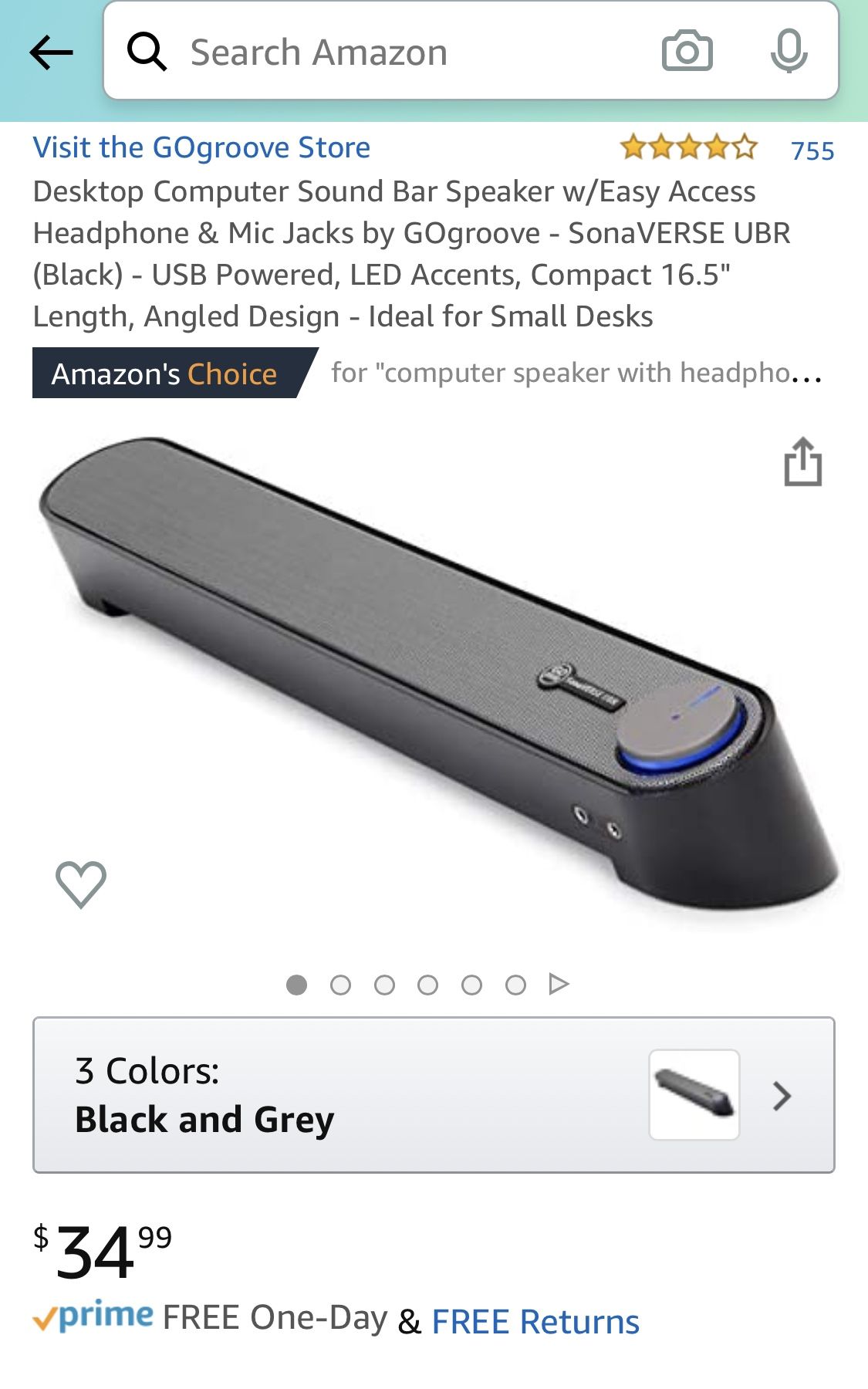 Desktop computer sound bar / speaker