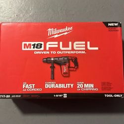 Milwaukee  New 1 9/16 Rotary Hammer 18M Fuel Brushless ( Tool Only)