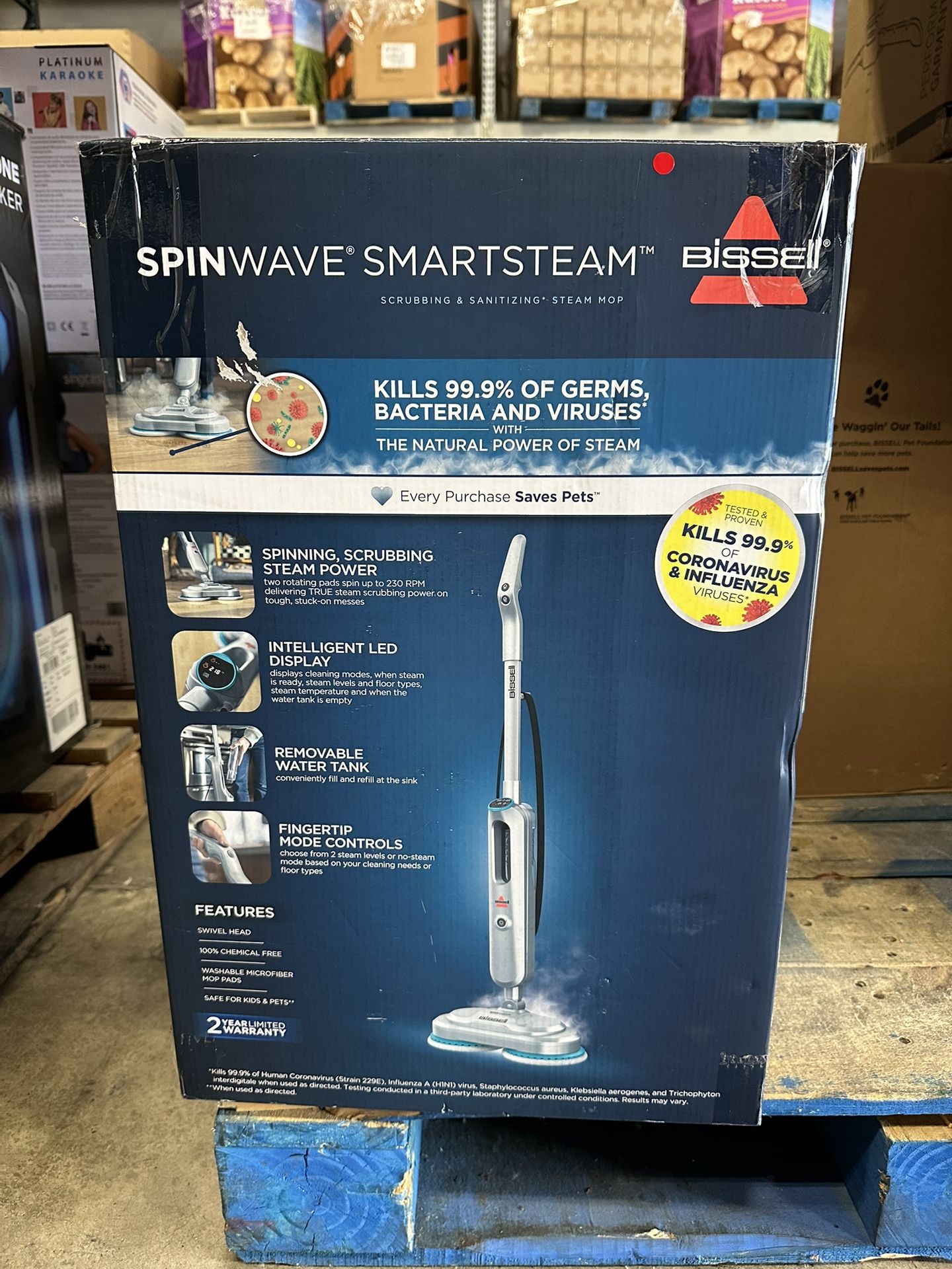Bissell Spin Wave Smart Steam Scrubbing And Sanatoria Steam Mop Brand New In Box