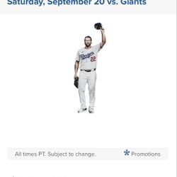 Dodgers vs Giants 9/20 Clayton Kershaw 3k Bobblehead