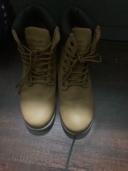 Tan Lace-Up Work Boots