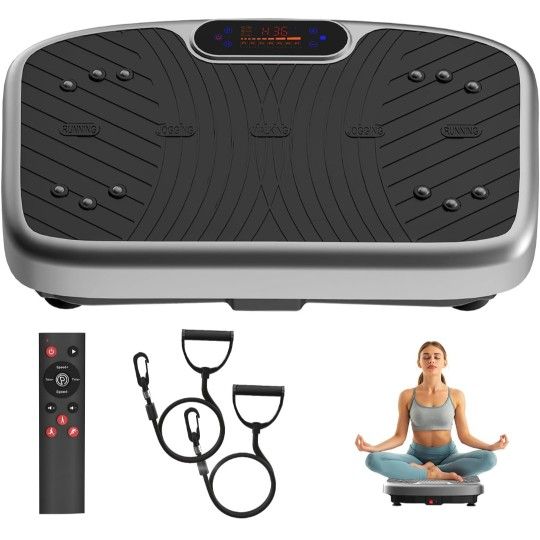 Vibration Plate Exercise Machine, Vibration Plate Platform for Lymphatic Drainage, 200 Adjustable Speeds Power Shaping Vibrating Plate Helps Weight Lo