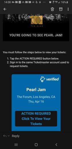 ***Postponed*** NOT YET FOR SALE. Pearl Jam @ the Forum Tix. SOLD OUT SHOW. 2 in hand. $850 each. Must be sold together.