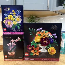 New LEGO Botanicals Flower Set Bundle (Sealed & Unopened)