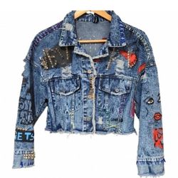 Distressed Denim Jacket 