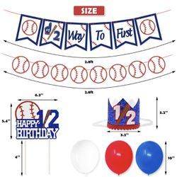 Half Birthday Baseball Theme Supplies
