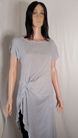 Black and White Ladies cover-up asymmetrical dress