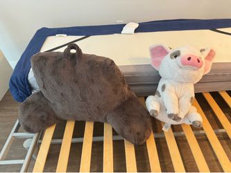 FREE: Pua Pig Plush & Brown Backrest Pillow