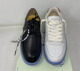 Off-White Black and White Half Half Sneakers by Off-White