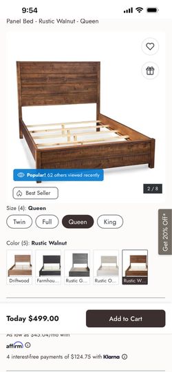 Queen sized Wooden Bed Frame