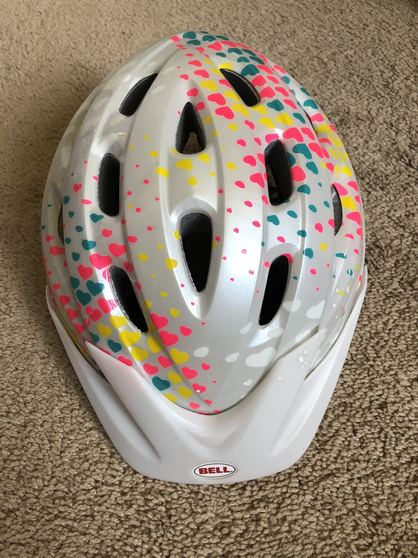 Little girl heart helmet