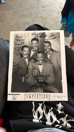 Signed photo of the temptations
