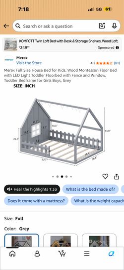 toddler floor bed