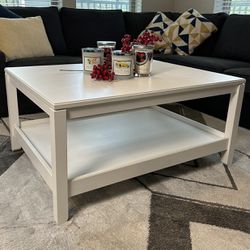 White 2-layer Coffee Table 