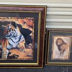 Set Of Big Cat Art