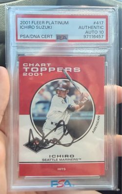 Ichiro Suzuki 2001 rc card autographed
