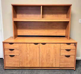 Credenza with separate hutch