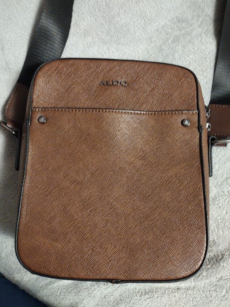 Aldo Leather Brown Crossover Bag