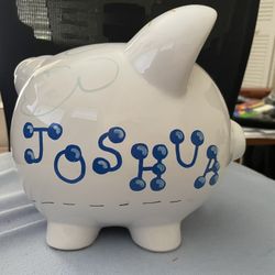 FREE Ceramic Piggy Bank, “Joshua”
