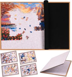 Foldable 1500-Piece Puzzle Board with 4 Sorting Trays