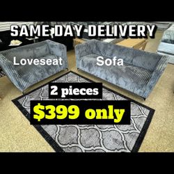 Sofá & loveseat brand new available for pick up or delivery $399 for both pieces