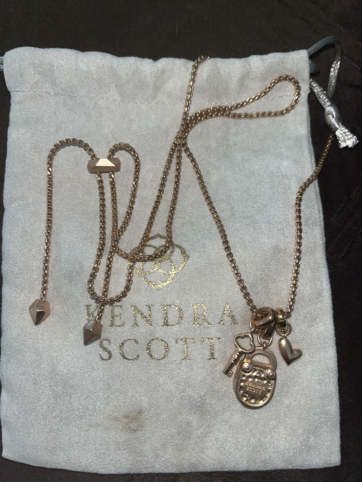 Kendra Scott Key To My Heart Charm Necklace 