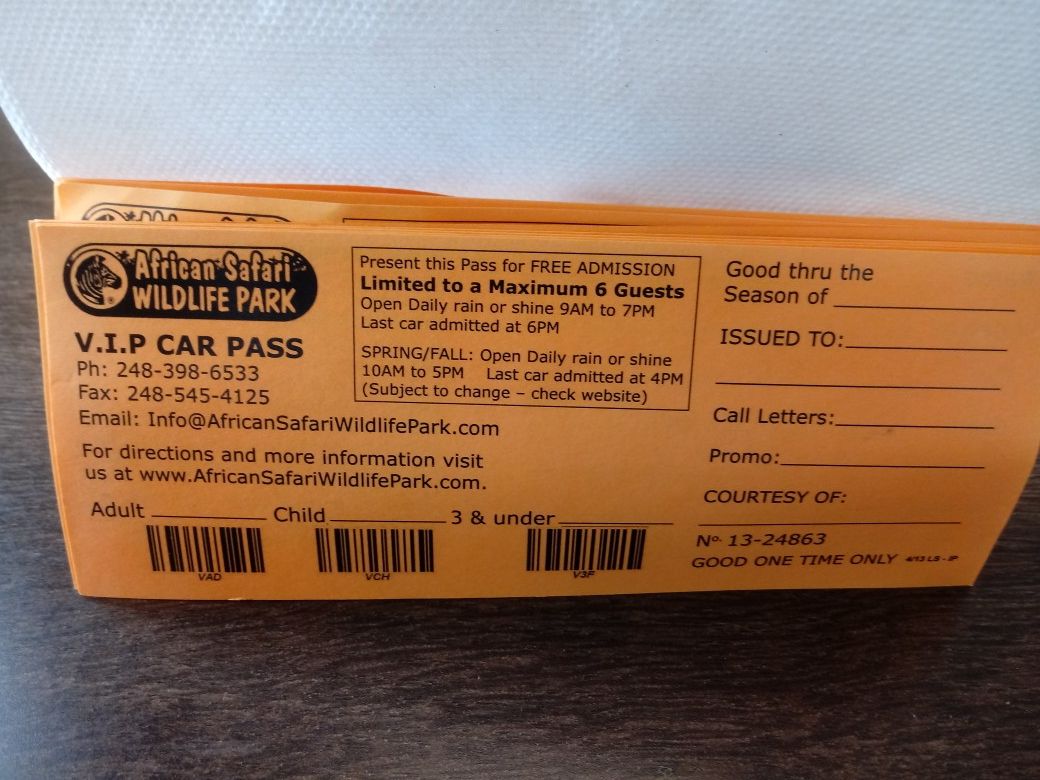 African Wildlife Safari VIP Passes Season 2022