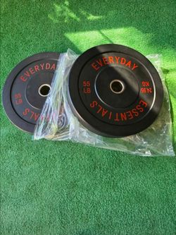 55lb bumper plate set 110lb total gym