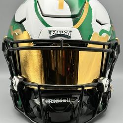 Jalen Hurt Autographed Phily Eagles Custom Helmet